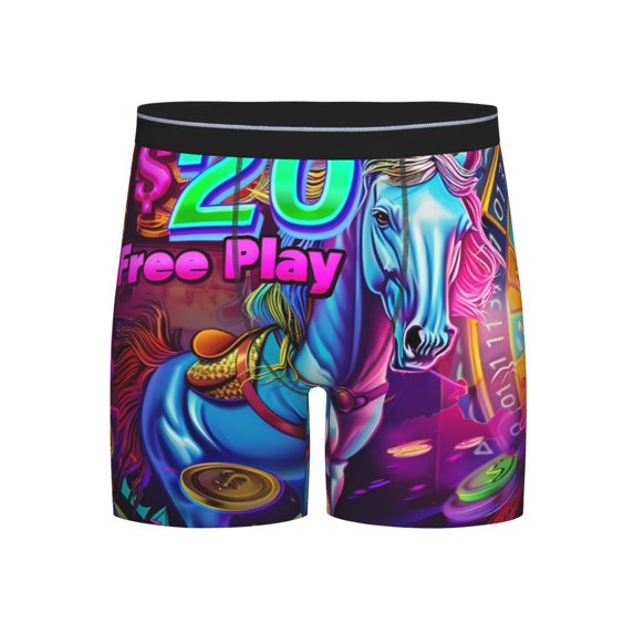 Easygdp Neon Free Play Men's Boxer Briefs Men’s Underwear Boxer Briefs for Men