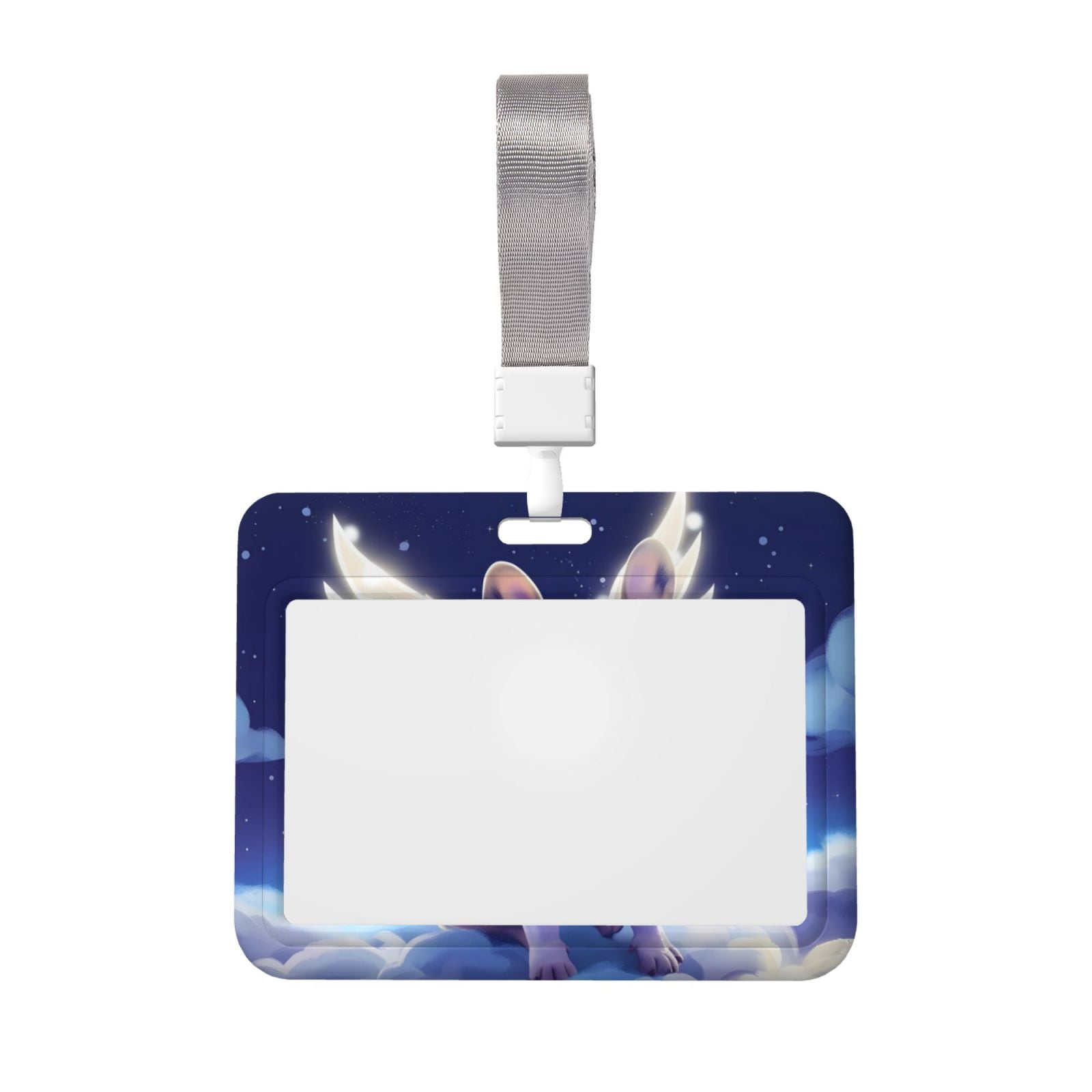 Easygdp Night Sky Winged French Bulldog Card Badge Holder Work Badge ...