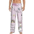thumbnail image 1 of Easygdp No Drama Llama Men's Pajama Pant, Sleep Elastic Waistband Lounge Pants - Small, 1 of 9