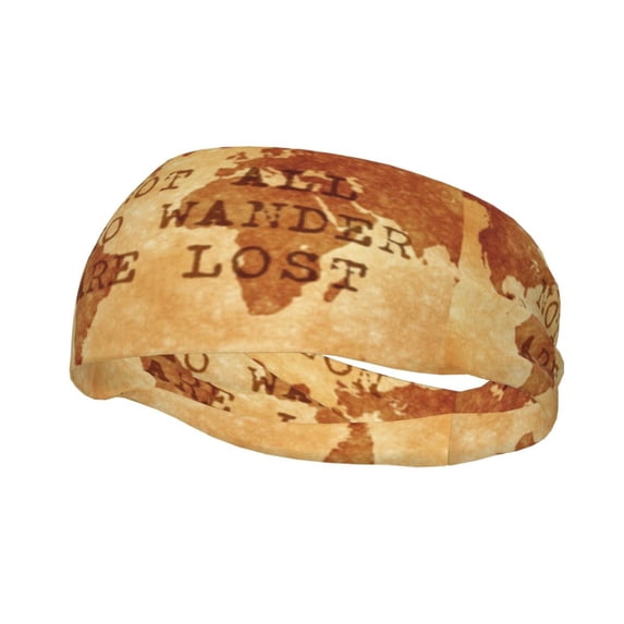 Easygdp Not All Those Who Wander Are Lost2 Sports Headband Non Slip Headband Unisex for Head Circumference 19.6 - 22.4 inch