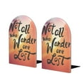 thumbnail image 1 of Easygdp Not All Who Wander Are Lost 2 Pcs Bookend Large Capacity Office Book Ends for Home Office Library School Study Decoration, 1 of 8