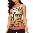 thumbnail image 1 of Easygdp Not All Who Wander Are Lost Women's Workout Tank Top, Running Top, Hiking Shirt, Quick-Dry for Running, Yoga, Hiking - X-Large, 1 of 9