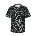 thumbnail image 1 of Easygdp Numbers Men's Hawaiian Shirts Print Lapel Short Sleeve for Beach, vacation, party, casual occasions - Large, 1 of 9