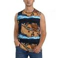 thumbnail image 1 of Easygdp Ocean Scene with Noah's Ark Men's Breathable Tank Tops Sleeveless Sporty T Shirts for Basketball, Mountaineering, Bodybuilding -Medium, 1 of 8
