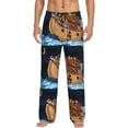 thumbnail image 1 of Easygdp Ocean Scene with Noah's Ark Men's Pajama Pant, Sleep Elastic Waistband Lounge Pants - Large, 1 of 9