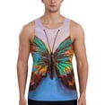 thumbnail image 1 of Easygdp Oil Painting Beautiful Butterfly Men's Tank Top, Sleeveless Muscle T Shirts, Breathable, Quick-Dry, Loose for Gym, Running, Fitness - Large, 1 of 9