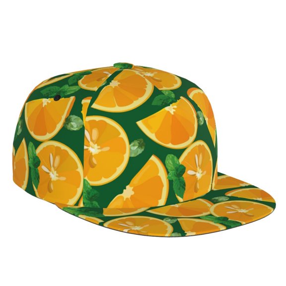 Easygdp Orange Baseball Cap with Adjustable Flat Suitable for Head Circumference 22.4-23.6 in