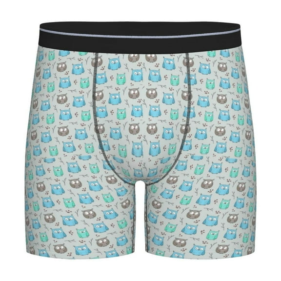 Easygdp Owl Men's Boxer Briefs Men’s Underwear Boxer Briefs for Men