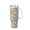 Easygdp Paisley Floral 5 Insulated Stainless Steel Hot/Cold Coffee Cup