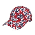 thumbnail image 1 of Easygdp Palm Tree Pattern on Red Baseball Cap with Adjustable Buckle – Lightweight, Breathable, Sweat-Absorbent Hat for Outdoor Activities, Sports, and Casual Wear, 1 of 6