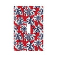 Easygdp Palm Tree Pattern on Red Decorator Light Switch or Receptacle