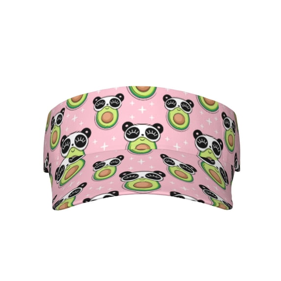 Easygdp Panda Avocado Stretchy Visor - Unisex Visor Hat for Men and Women, UPF 50 Sun Protection Visor, Ultra-Light