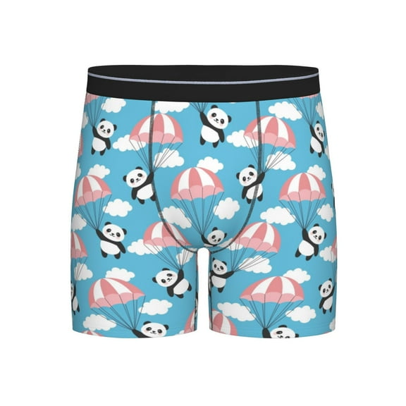 Easygdp Panda Flying in the Sky Men's Boxer Briefs Men’s Underwear Boxer Briefs for Men