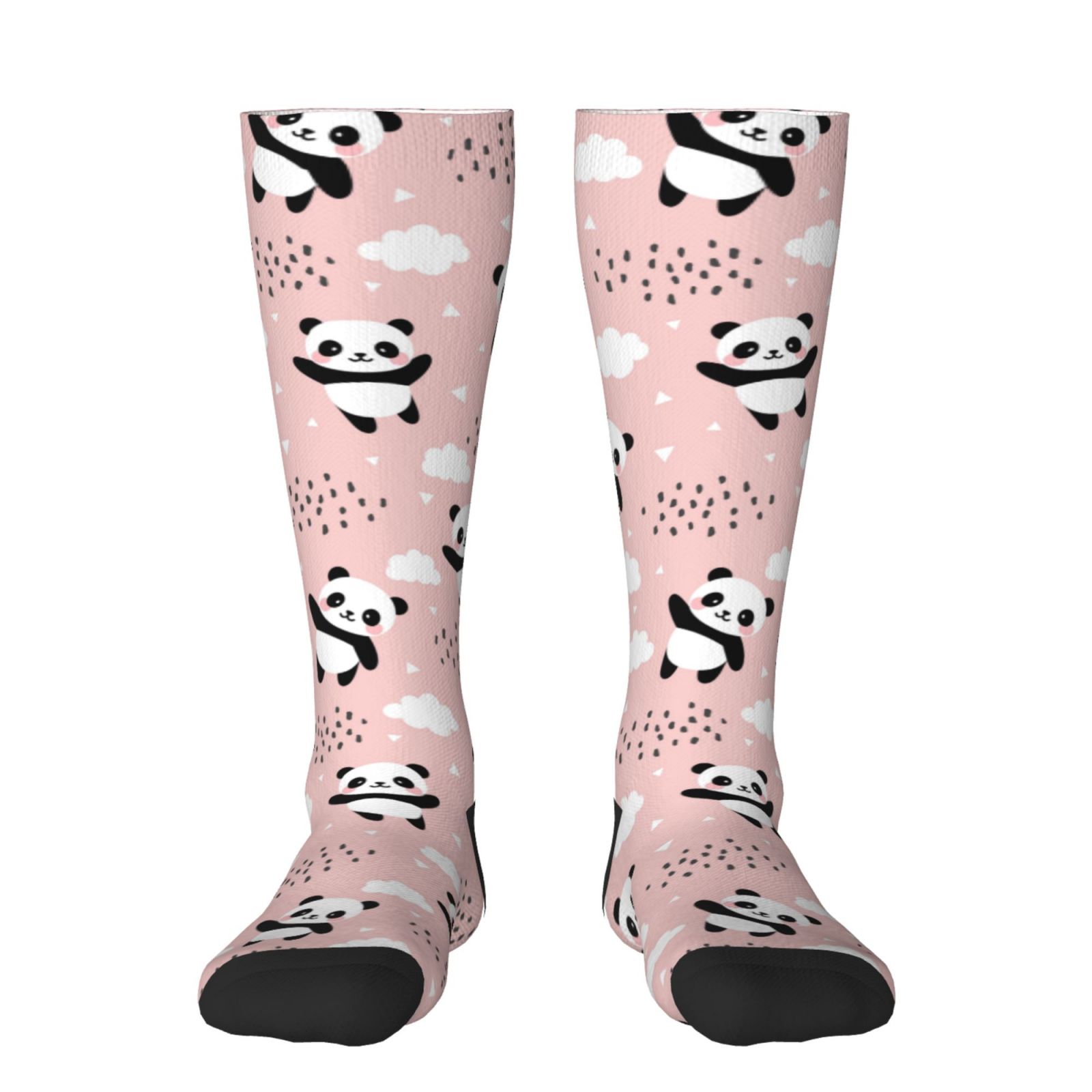 Easygdp Panda Soccer Socks Sport Knee High Socks Calf Compression ...