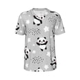 thumbnail image 1 of Easygdp Pandas Men's Muscle T-Shirt Men's Baseball Short Sleeves, for Gym Workout Athletic with Button - 4X-Large, 1 of 9