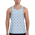 thumbnail image 1 of Easygdp Party Shark Cute Men's Tank Top, Sleeveless Muscle T Shirts, Breathable, Quick-Dry, Loose for Gym, Running, Fitness - 4X-Large, 1 of 9