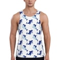 thumbnail image 1 of Easygdp Party Shark Cute Men's Tank Top, Sleeveless Muscle T Shirts, Breathable, Quick-Dry, Loose for Gym, Running, Fitness - Medium, 1 of 9