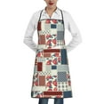 thumbnail image 1 of Easygdp Patchwork In Country Style Apron Waterdrop Resistant with 2 Pockets,Oil Resistant Cooking Kitchen Chef Apron for Women Men, 1 of 7