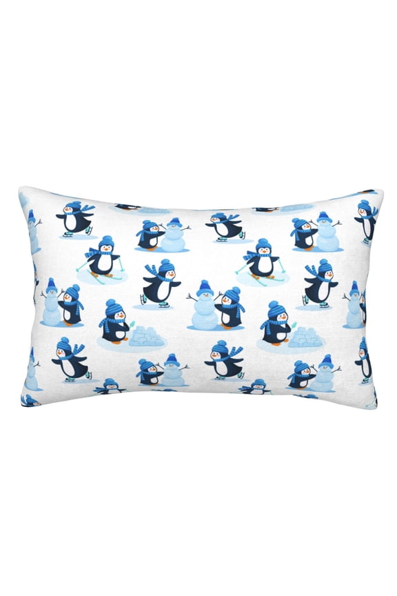 Gaeub Penguin Winter Fun Printed Men's Short Pajama Pants, Lightweight Lounge & Sleep Bottoms Keep You Cool-16"x24"