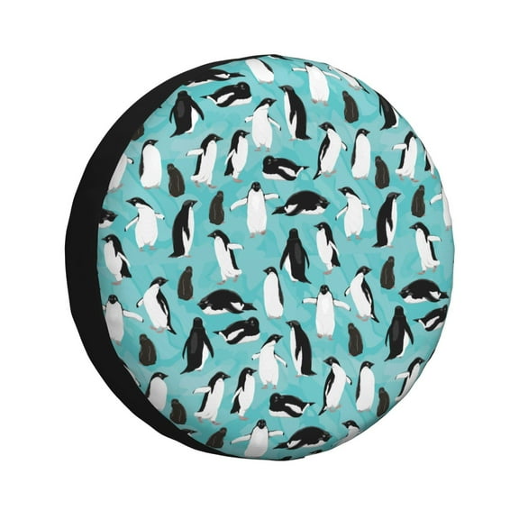 Easygdp Penguins Wheel Cover,Spare Tire Cover,4-17in Spare Tire Cover Universal Fit for Trailer, Car, Truck, SUV, Jeep-14 inch