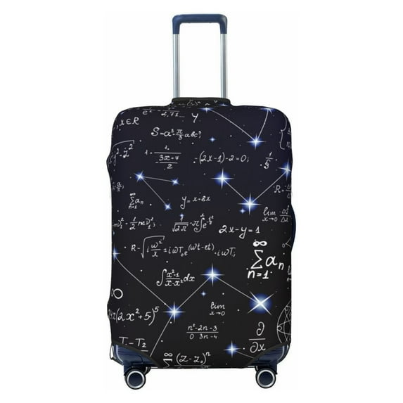 Easygdp Physical Formulas Double-Sided Printed Elastic Suitcase Protective Cover,Invisible Zipper, Business Trip Luggage Cases,Washable And Resistant To Falling -Small