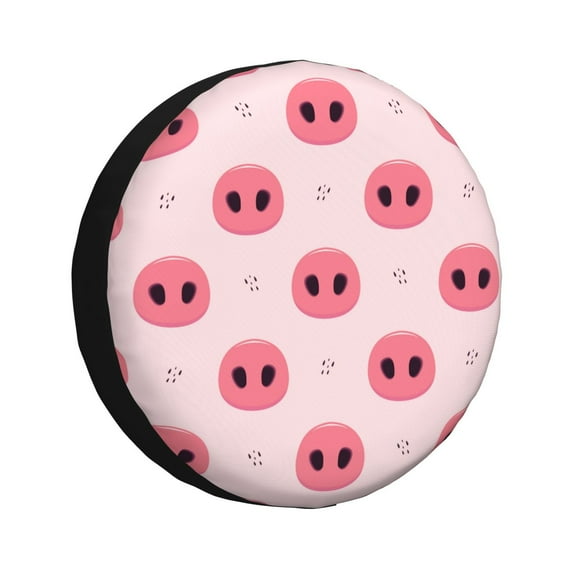 Easygdp Pig Noses Automobile Tire Dust Cover, 14-17in Spare Tire Cover Universal Fit for Trailer, Car, Truck, SUV, Jeep - 17 inch