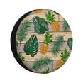 thumbnail image 1 of Easygdp Pineapples Palm Leaves Automobile Tire Dust Cover, 14-17in Spare Tire Cover Universal Fit for Trailer, Car, Truck, SUV, Jeep - 14 inch, 1 of 9