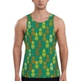 thumbnail image 1 of Easygdp Pineapples1 Men's Tank Top, Sleeveless Muscle T Shirts, Breathable, Quick-Dry, Loose for Gym, Running, Fitness - X-Large, 1 of 9