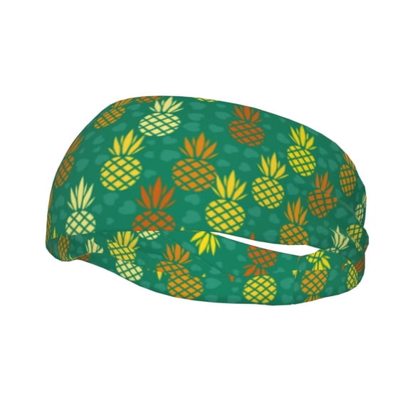 Easygdp Pineapples1 Sports Headband Non Slip Headband Unisex for Head Circumference 19.6 - 22.4 inch