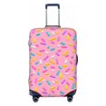 thumbnail image 1 of Easygdp Pink Donut Double-Sided Printed Elastic Suitcase Protective Cover,Invisible Zipper, Business Trip Luggage Cases,Washable And Resistant To Falling -X-Large, 1 of 9