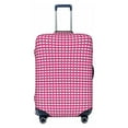 thumbnail image 1 of Easygdp Pink Gingham Double-Sided Printed Elastic Suitcase Protective Cover,Invisible Zipper, Business Trip Luggage Cases,Washable And Resistant To Falling -Medium, 1 of 9