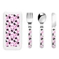 thumbnail image 1 of Easygdp Pink Girl Halloween 3-Piece Flatware Set Kids Silverware, Stainless Steel Toddler Kids Utensils Safe for Preschooler Children, 1 of 8