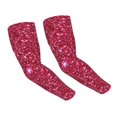 thumbnail image 1 of Easygdp Pink Glitter Adult Ice Silk Sunscreen Arm Cover with Thumbhole, Cooling Compression Arm Cover for Running, 1 of 8