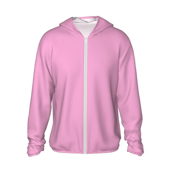 Easygdp Pink Lightweight Long Sleeve Sun Shirt Sports long-Sleeved Sun Protective Clothing, Quick Drying Breathable - Large