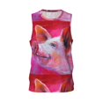thumbnail image 1 of Easygdp Pink Pig Men's Mesh Basketball Jersey Quick Drying Sleeveless Shirts Fitted Muscle Tank Tops Sport Round Neck T-Shirt - XX-Large, 1 of 9