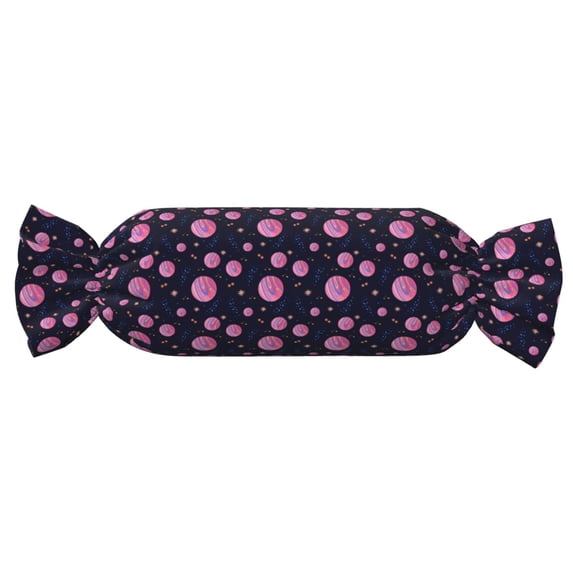 Easygdp Pink Planets And Stars Candy Pillow Cylindrical Pillows Sofa Pillow Neck Hand Support Pillows Lumbar Pillows Including Insert