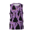 thumbnail image 1 of Easygdp Pink Purple Glitter Men's Mesh Basketball Jersey Quick Drying Sleeveless Shirts Fitted Muscle Tank Tops Sport Round Neck T-Shirt - X-Large, 1 of 9