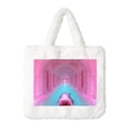 thumbnail image 1 of Easygdp Pink Shark Pool Fantasy Plush Underarm Bag, Ladies Fluffy Shoulder Bag, Women Furry Tote Bag Y2K Plush Handbag for Autumn and Winter, 1 of 7