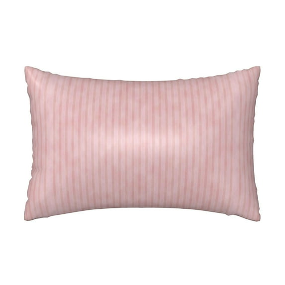 Easygdp Pink Stripes Pillowcase 20×30 inches, Throw Pillowcase with Invisible Zipper for Bedroom, Sofa, Office