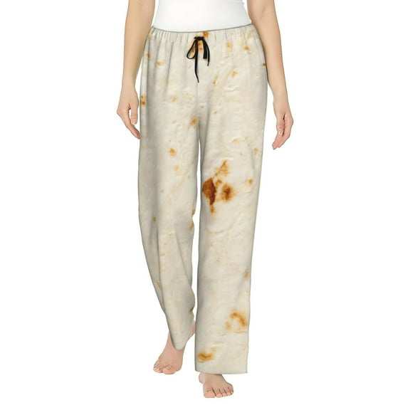 Easygdp Pita Tortilla Women's Drawstring Pajama Pants | Lounge Joggers Sweatpants | Comfy Sleepwear | Yoga Pants-Small