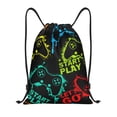 thumbnail image 1 of Easygdp Play Game Start Drawstring Backpack, Beach Sackpack, Travel Sackpack Lightweight for Sports, Gym, Travel, Swimming - Small, 1 of 9