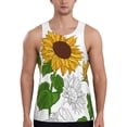 thumbnail image 1 of Easygdp Plump Sunflower And Sketch Men's Tank Top, Sleeveless Muscle T Shirts, Breathable, Quick-Dry, Loose for Gym, Running, Fitness - 4X-Large, 1 of 9