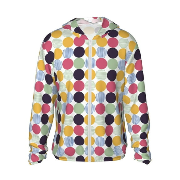 Easygdp Polka Dot Lightweight Long Sleeve Sun Shirt Sports long-Sleeved Sun Protective Clothing, Quick Drying Breathable - Medium