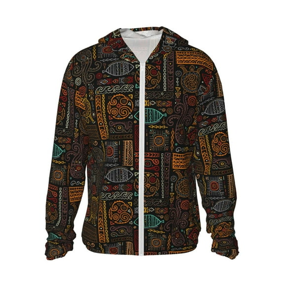 Easygdp Polynesian Turtles Lightweight Long Sleeve Sun Shirt Sports long-Sleeved Sun Protective Clothing, Quick Drying Breathable - Small