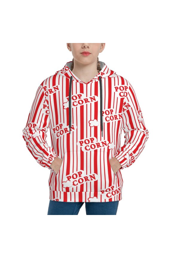 Popcorn 1 Boys Hoodie Kids Sweatshirt Youth Pullover With Hood-Small