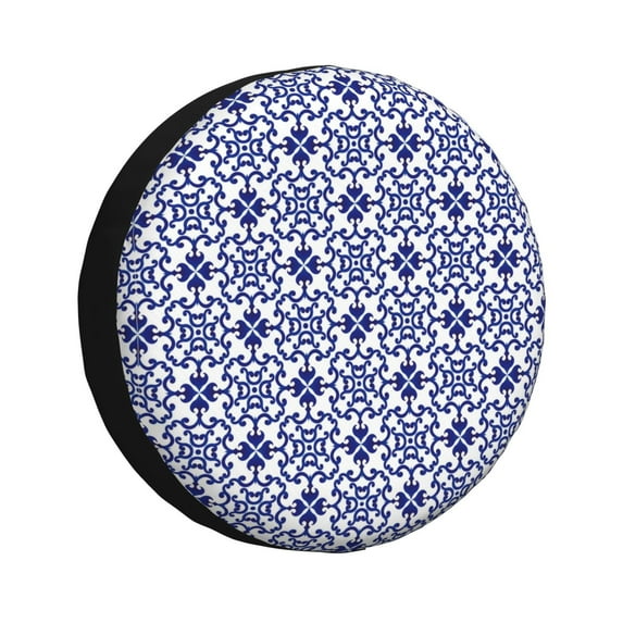 Easygdp Porcelain Chinaware Wheel Sun Guard, Spare Tire Cover,Universal Trailer Suv Truck Camper Travel,Easy To Install And Remove -17 Inch