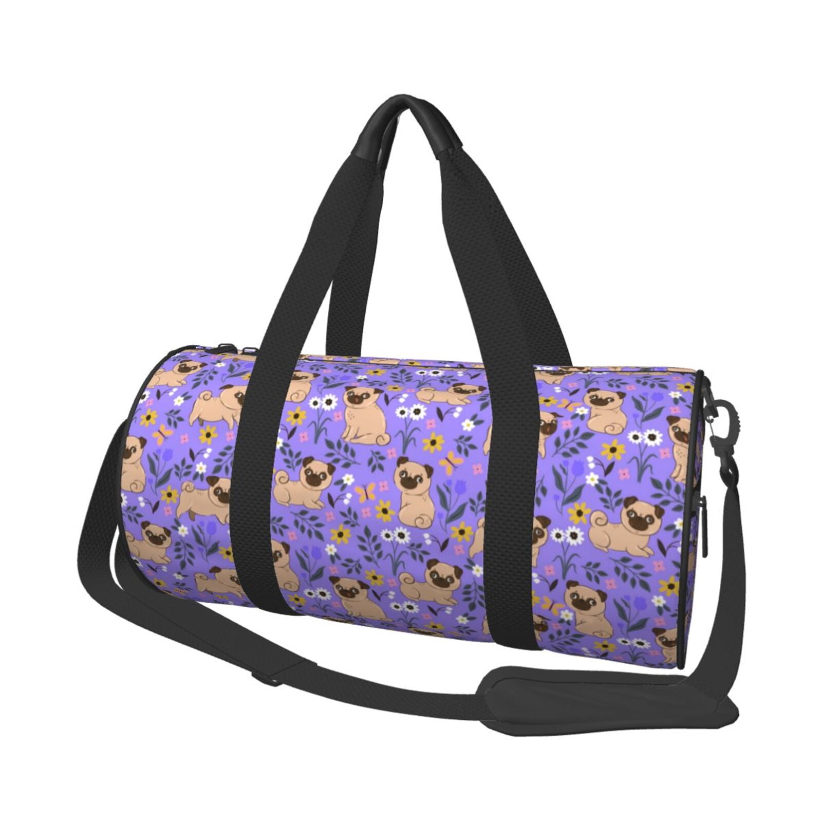Turnbeutel Mit Pug-Motiv – Sporttasche Für Damen/Herren, 45x22x24 Cm, Wasserabweisend, Schultergurt