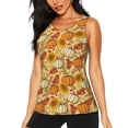 thumbnail image 1 of Easygdp Pumpkin And Sunflower Women's Workout Tank Top, Running Top, Hiking Shirt, Quick-Dry for Running, Yoga, Hiking - Large, 1 of 9