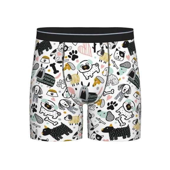 Easygdp Puppy Men's Boxer Briefs Men’s Underwear Boxer Briefs for Men