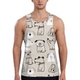 thumbnail image 1 of Easygdp Puppy Men's Tank Top, Sleeveless Muscle T Shirts, Breathable, Quick-Dry, Loose for Gym, Running, Fitness - X-Large, 1 of 9